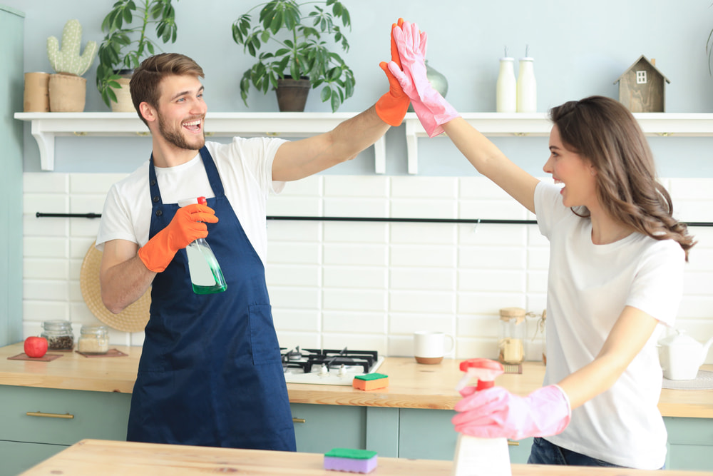 What is the most efficient way to clean a kitchen